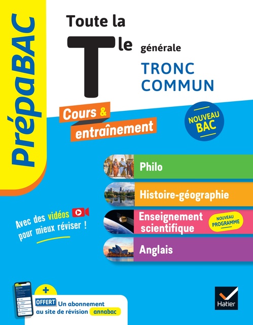ebook cover of Prépabac - Toute la Tle générale (tronc commun) - Bac 2027 (toutes les matières), by Johnny Brousmiche, Jean-Philippe Renaud, Jean-Paul Berthelot, Arnaud Blin, Marc Cantaloube, Grégory D'Orlando, Ludovic D