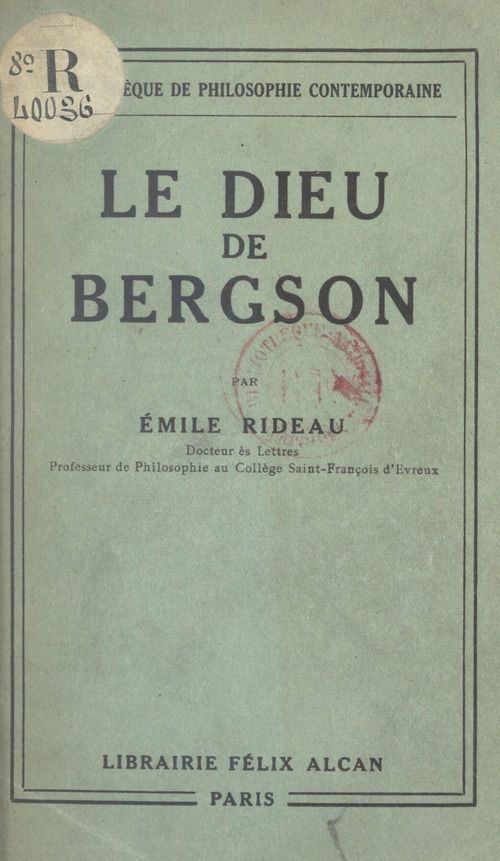 ebook cover of Le dieu de Bergson, by Emile Rideau
