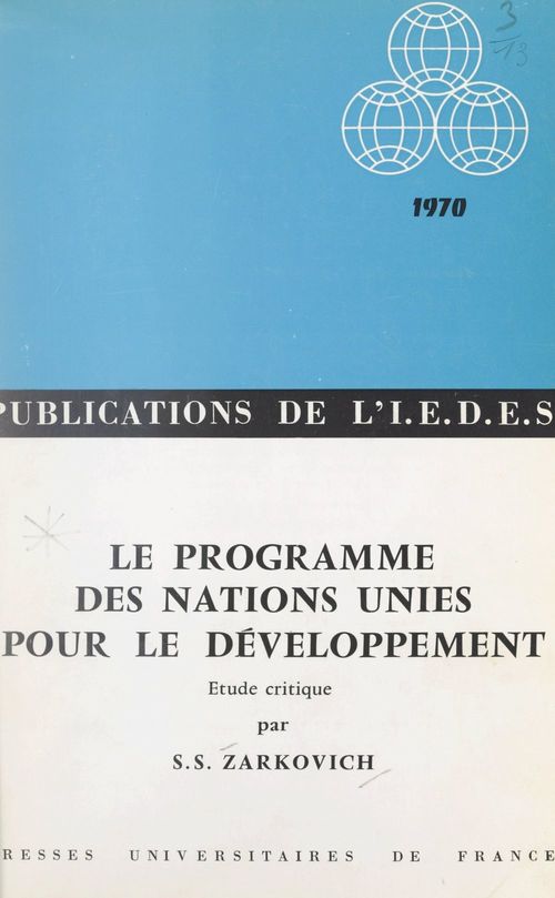 Couverture ebook de Le programme des Nations Unies pour le développement, de Slobodan S. Zarkovich