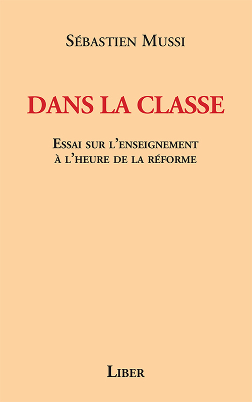 Couverture ebook de Dans la classe, de Sébastien Mussi