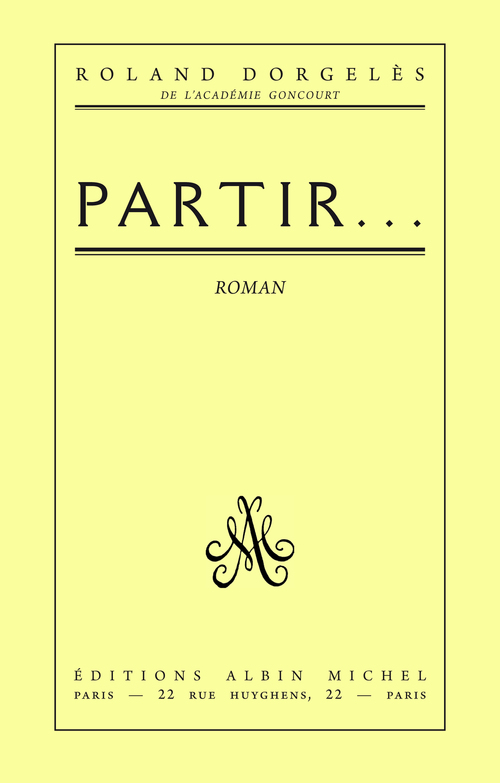 ebook cover of Partir..., by Roland Dorgelès