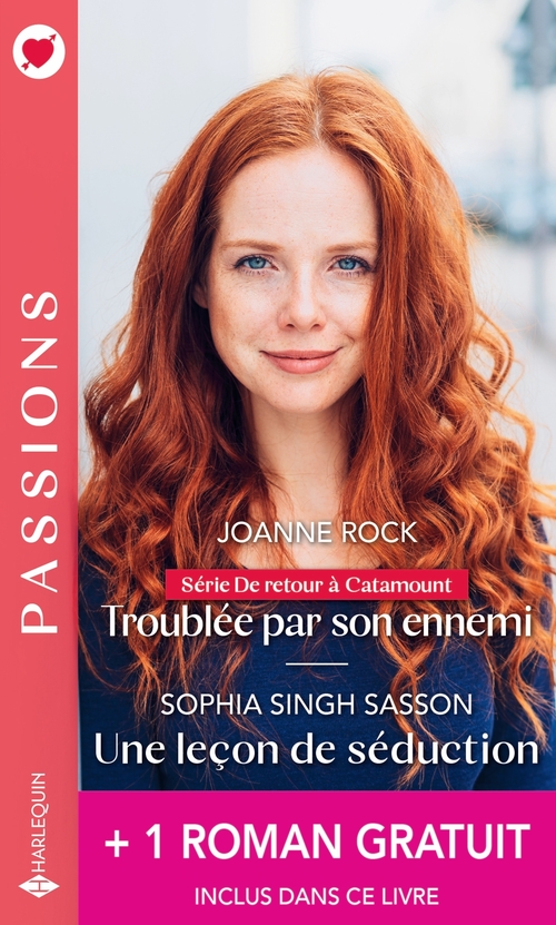 Couverture ebook de Troublée par son ennemi - Une leçon de séduction + 1 roman gratuit, de Brenda Jackson, Joanne Rock, Sophia Singh Sasson