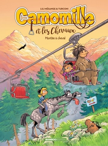 Couverture ebook de Camomille et les chevaux - Tome 14 - Montée à cheval, de Lili Mésange