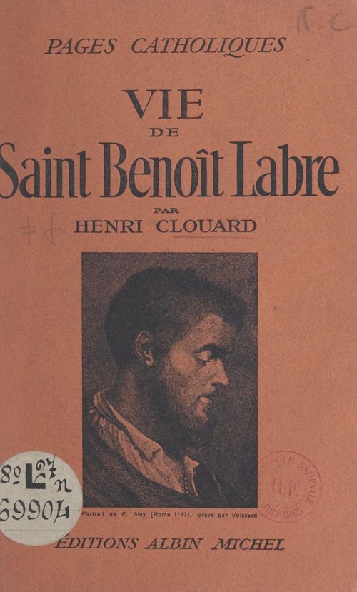 Couverture ebook de Vie de Saint Benoît Labre, de Henri Clouard