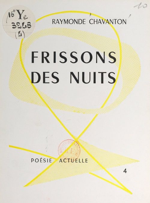 ebook cover of Frissons des nuits, by Raymonde Chavanton