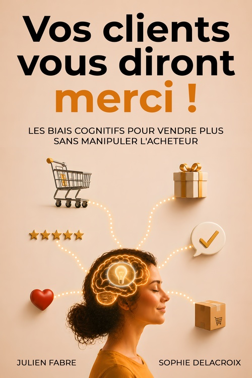 Couverture ebook de Vos clients vous diront merci !, de Sophie Delacroix, Julien Fabre