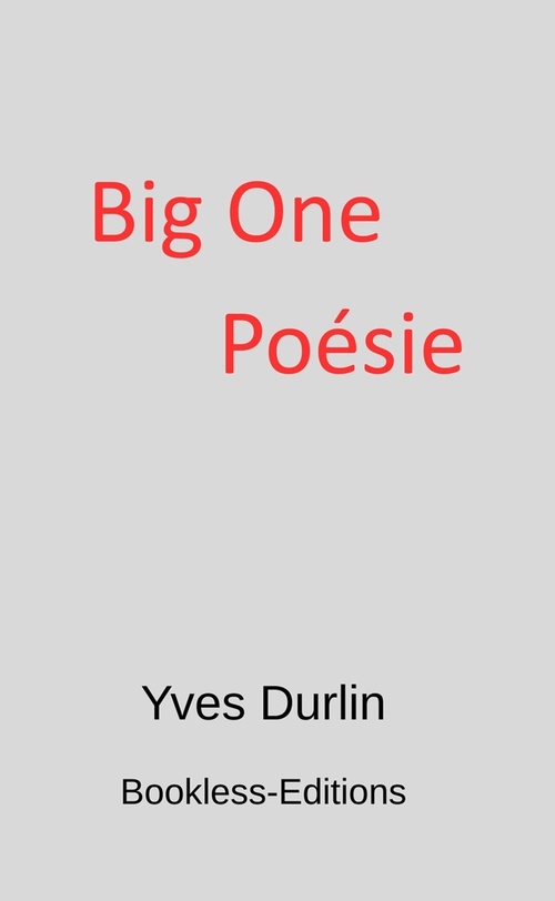 ebook cover of Big One Poésie, by Yves Durlin, Bookless-editions