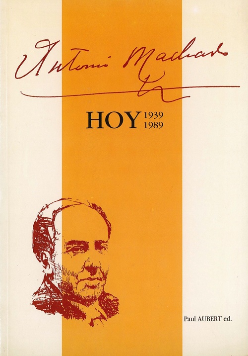 Couverture ebook de Antonio Machado hoy (1939-1989), de Aubert P