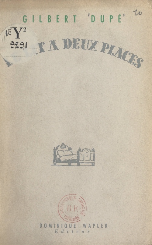 Couverture ebook de Le lit à deux places, de Gilbert Dupe