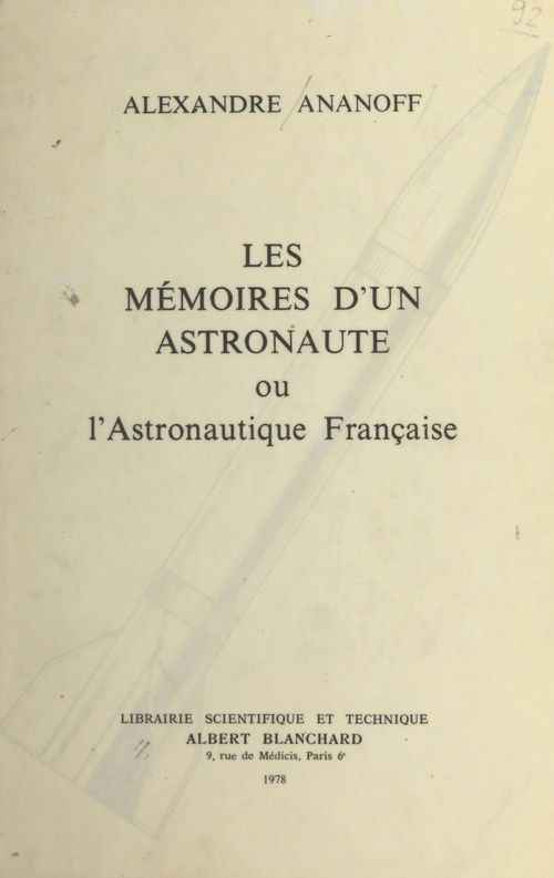 Couverture ebook de Les mémoires d'un astronaute, de Alexandre Ananoff