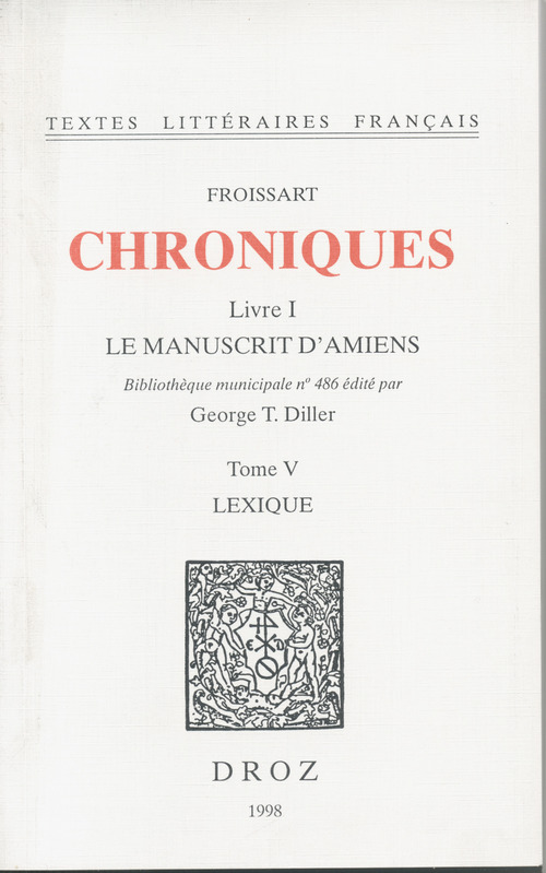 ebook cover of Chroniques, by Froissart Jean