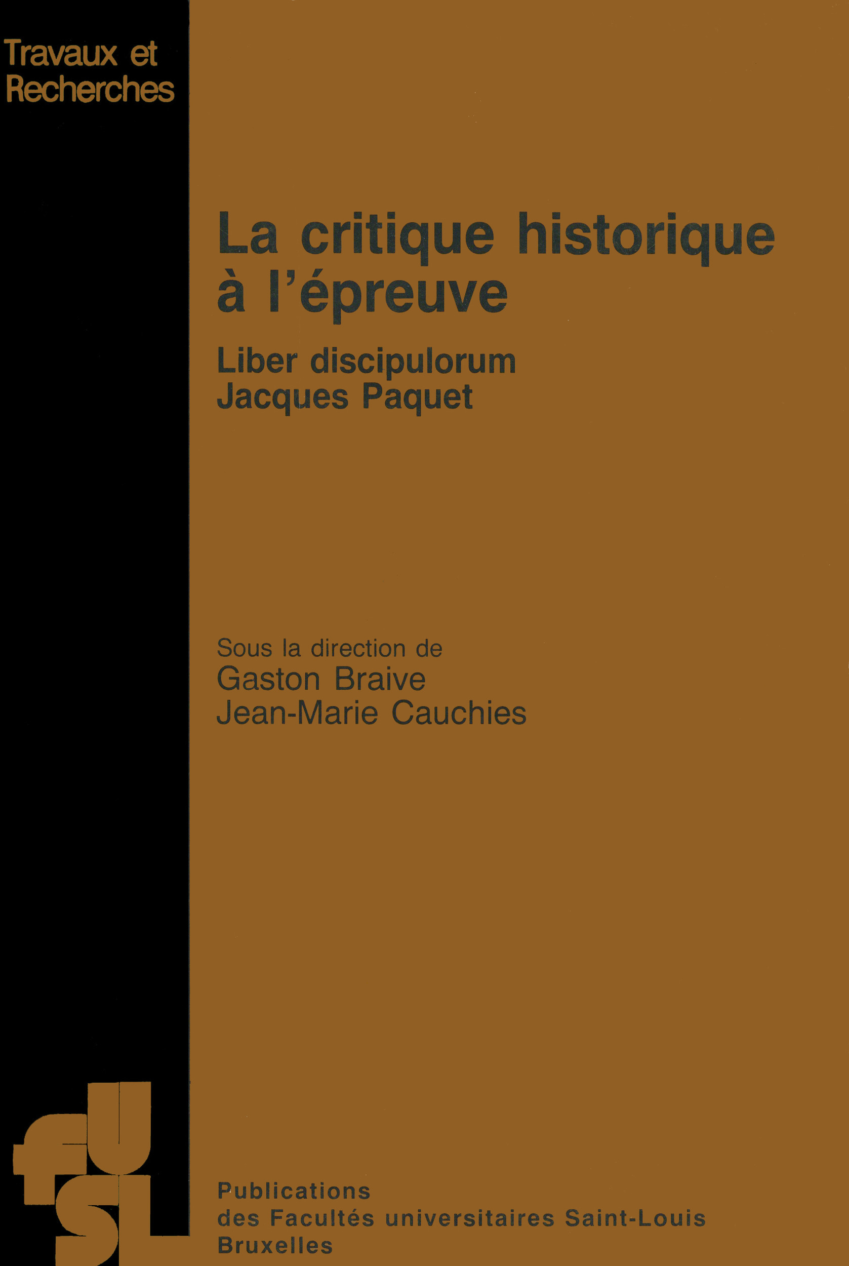 Couverture ebook de La critique historique à l´épreuve, de