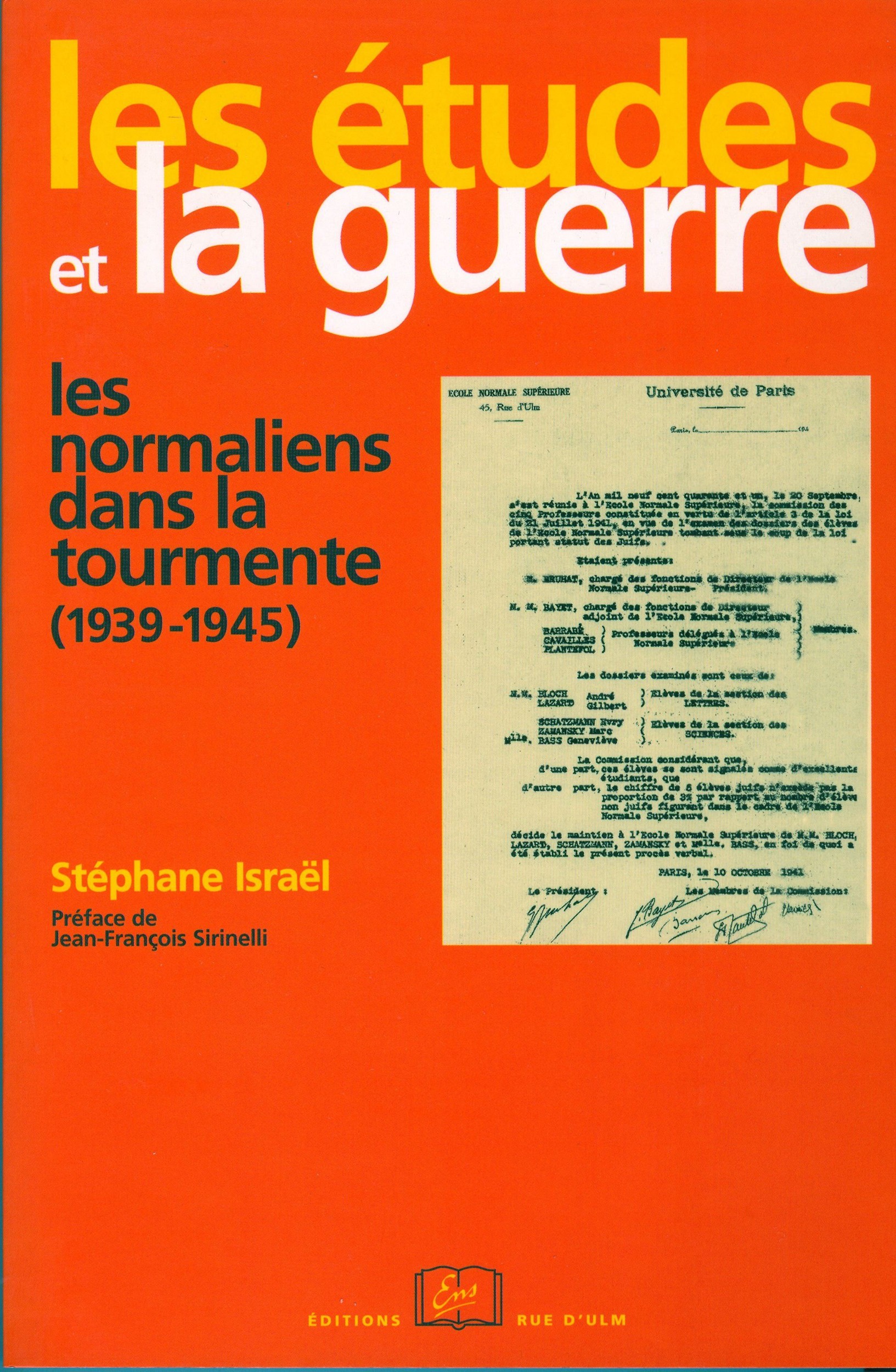 ebook cover of Les Études et la guerre, by Stéphane Israël