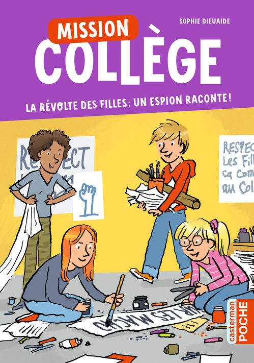 Couverture ebook de Mission Collège (Tome 2) - La révolte des filles : un espion raconte !, de Sophie Dieuaide
