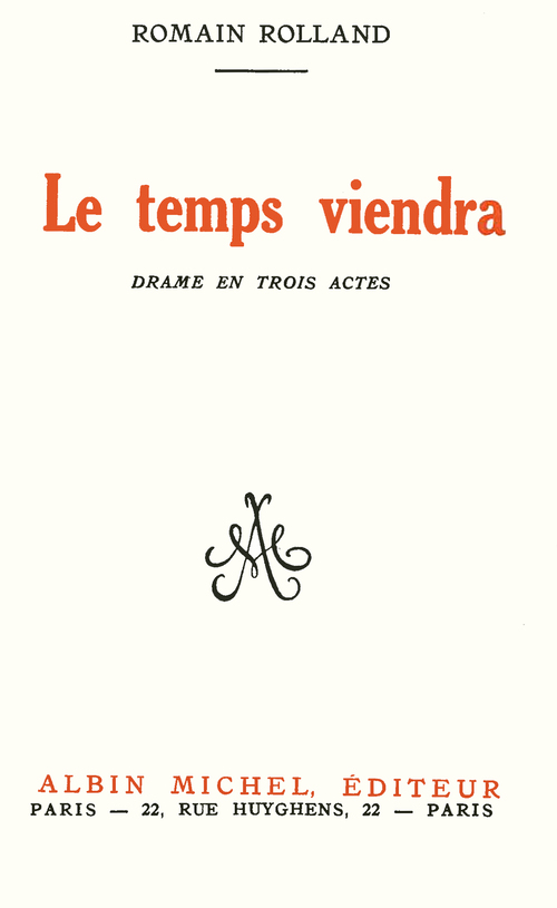 ebook cover of Le Temps viendra, by Romain Rolland