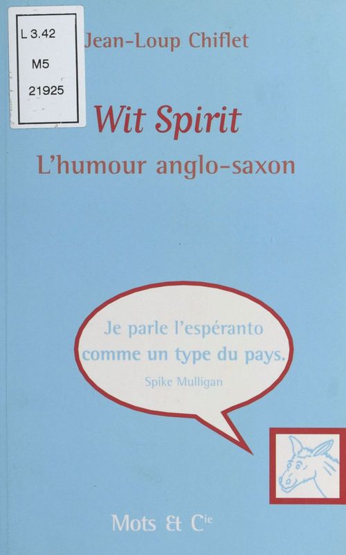 ebook cover of Wit spirit (1) : L'humour anglo-saxon, by Jean-Loup Chiflet