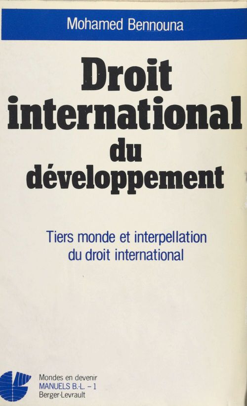 Couverture ebook de Droit international du développement, de Mohamed Bennouna