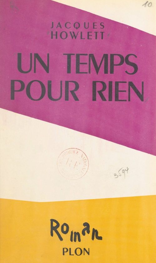 ebook cover of Un temps pour rien, by Jacques Howlett