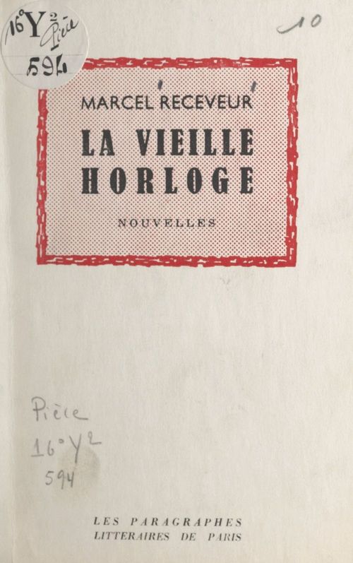 Couverture ebook de La vieille horloge, de Marcel Receveur