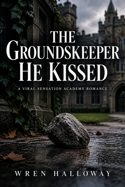 Couverture ebook de The Groundskeeper He Kissed, de Wren Halloway