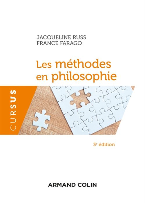 Couverture ebook de Les méthodes en philosophie - 3e éd., de France Farago, Jacqueline Russ