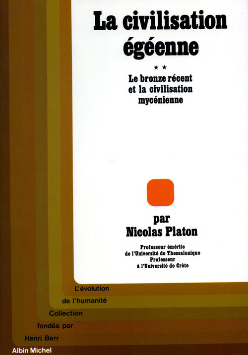 Couverture ebook de La Civilisation égéenne - tome 2, de Nicolas Platon