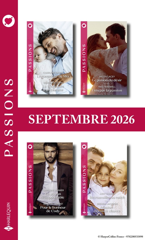 Couverture ebook de Pack mensuel Passions - 8 romans (Septembre 2026), de Collectif