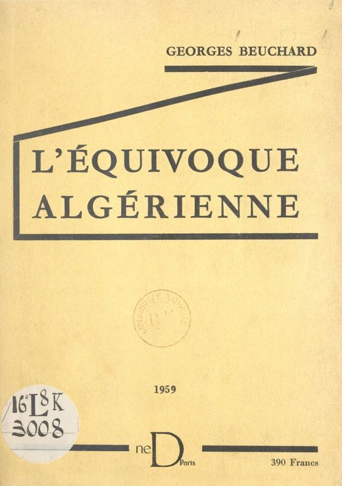 ebook cover of L'équivoque algérienne, by Georges Beuchard