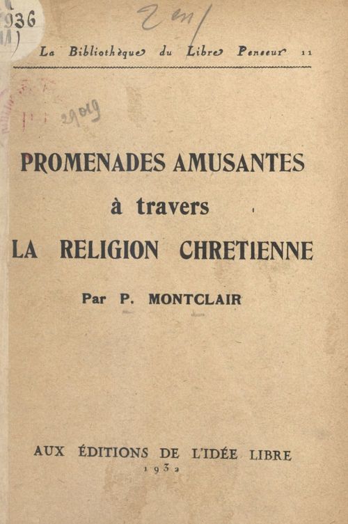 Couverture ebook de Promenades amusantes à travers la religion chrétienne, de P. Montclair