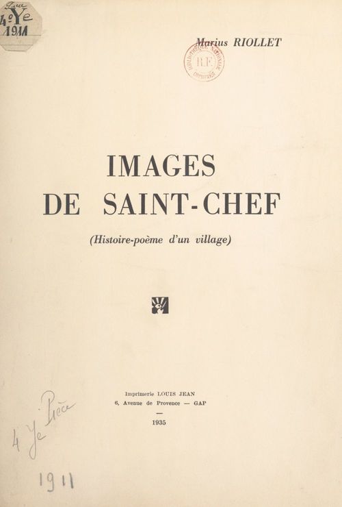 ebook cover of Images de Saint-Chef, by Marius Riollet