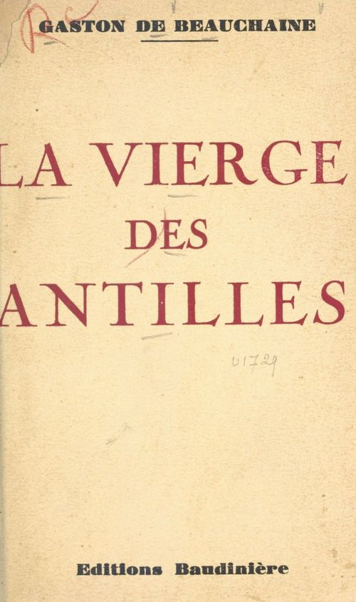 Couverture ebook de La Vierge des Antilles, de Gaston De Beauchaine