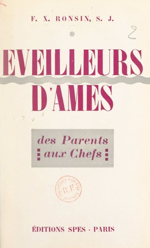 ebook cover of Éveilleurs d'âmes, by Francois-Xavier Ronsin
