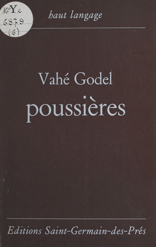 Couverture ebook de Poussières, de Vahe Godel