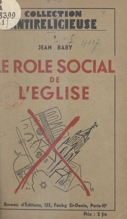 Couverture ebook de Le rôle social de l'Église, de Jean Baby