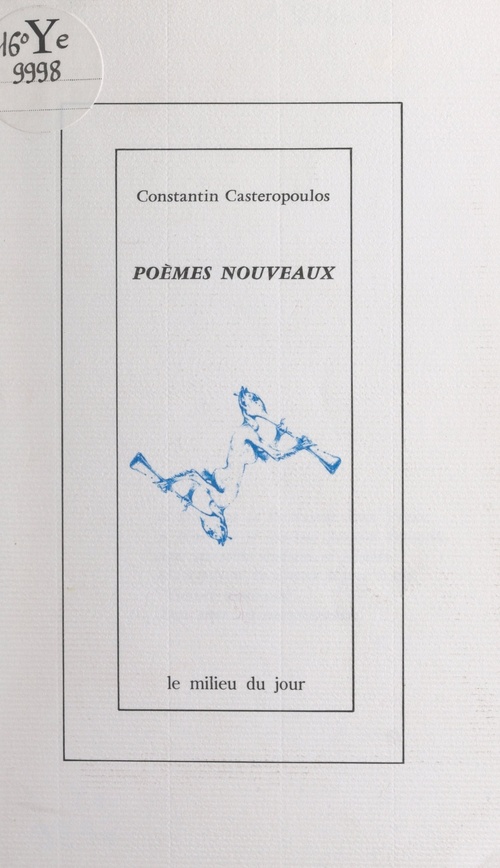 Couverture ebook de Poèmes nouveaux, de Constantin Casteropoulos