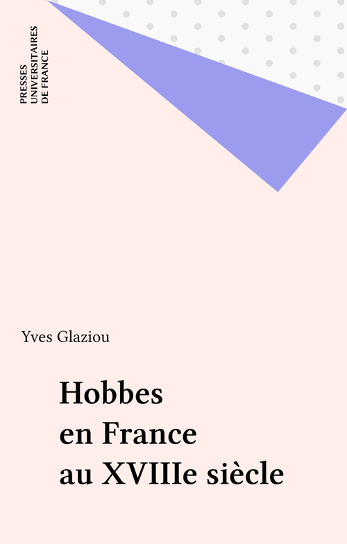 ebook cover of Hobbes en France au XVIIIe siècle, by Y Glaziou