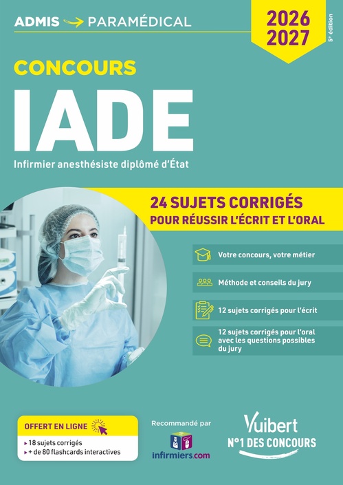 ebook cover of Concours IADE - 24 sujets corrigés (écrit et oral), by Mathieu Besselièvre, Guillaume  Houzet, Paolo Monteiro