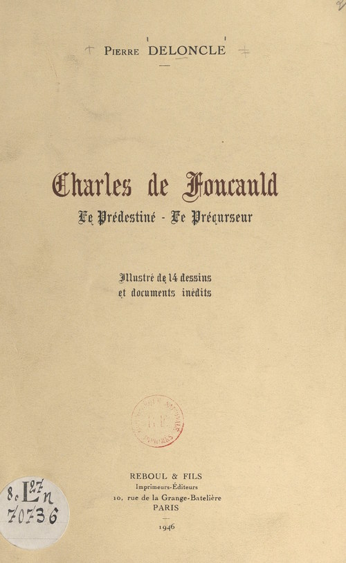 Couverture ebook de Charles de Foucauld, de Pierre Deloncle