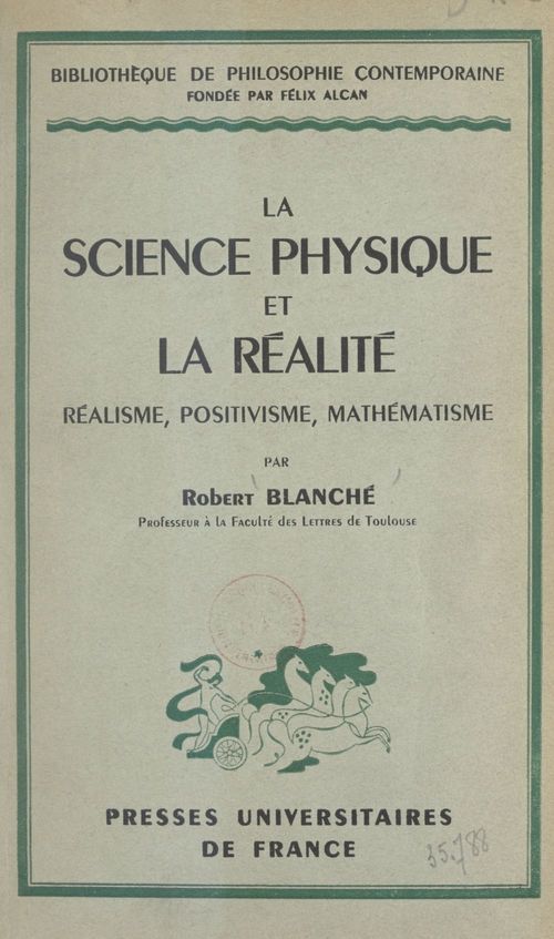 ebook cover of La science physique et la réalité, by Robert Blanché