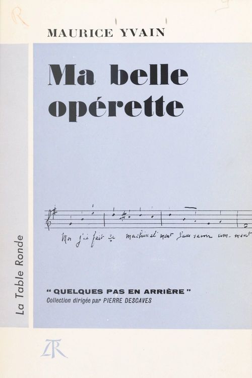 ebook cover of Ma belle opérette, by Maurice Yvain