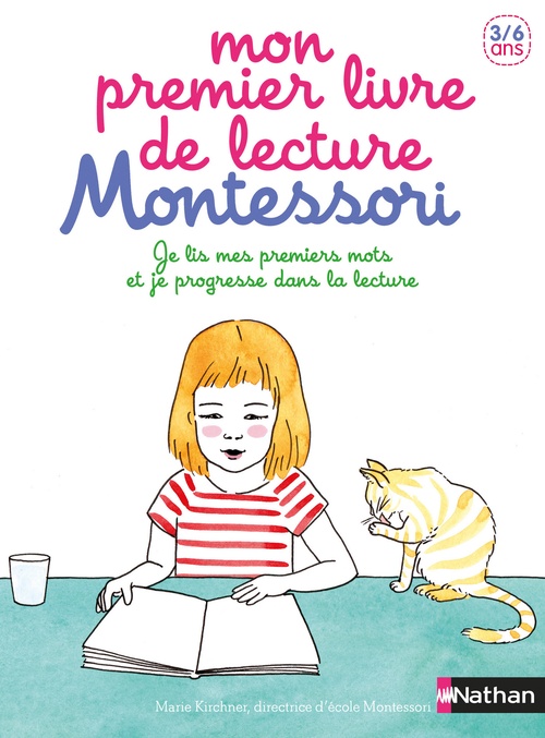 Couverture ebook de Mon premier livre de lecture Montessori, de Marie Kirchner, Emmanuelle Tchoukriel