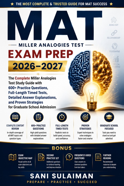 ebook cover of MAT Exam Prep 2026-2027, by Sani Sulaiman