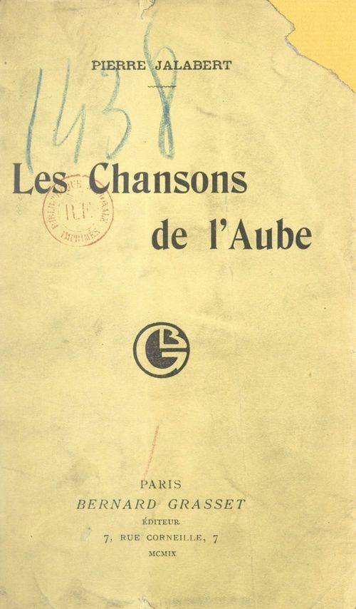 ebook cover of Les chansons de l'aube, by Pierre Jalabert
