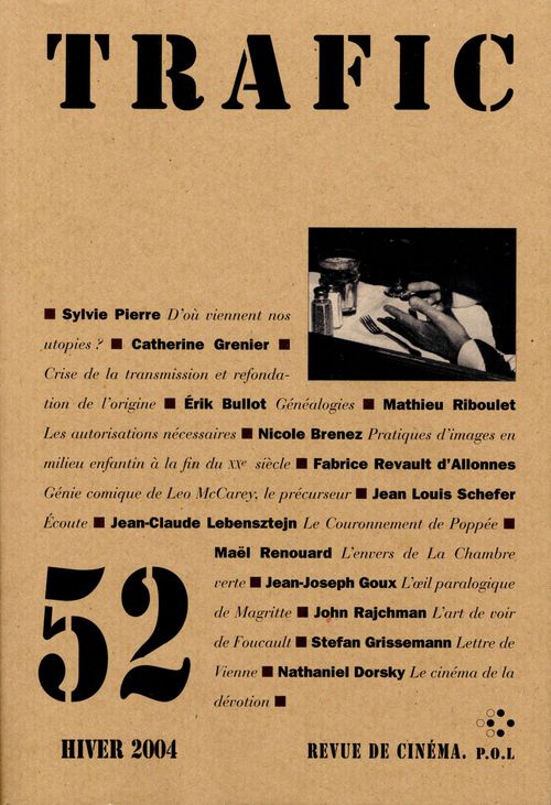 Couverture ebook de Trafic N° 52 (Hiver 2004), de Collectif