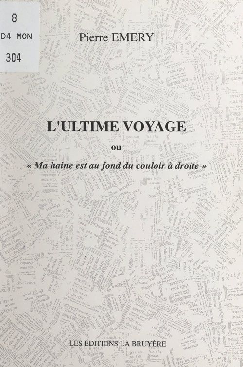 Couverture ebook de L'ultime voyage, de Pierre Emery