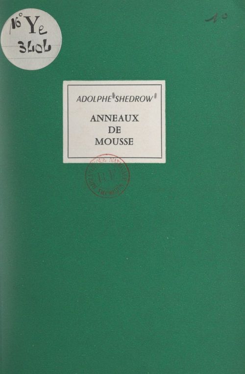 ebook cover of Anneaux de mousse, by Adolphe Shedrow