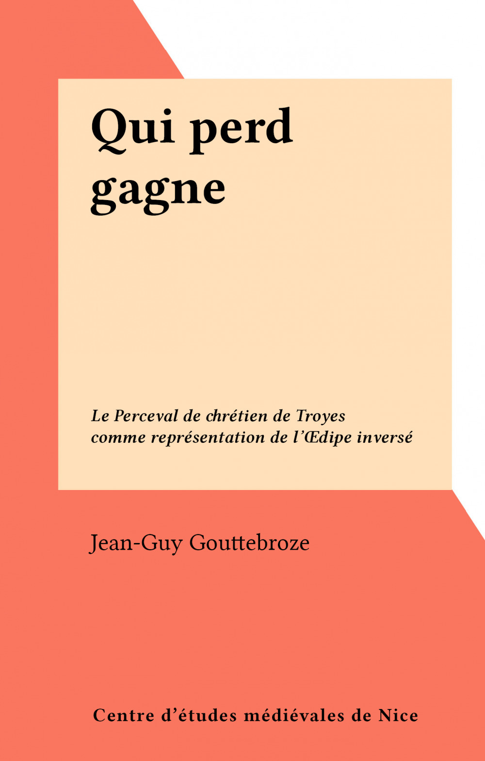 ebook cover of Qui perd gagne, by Jean-Guy Gouttebroze