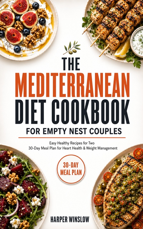Couverture ebook de THE MEDITERRANEAN DIET COOKBOOK FOR EMPTY NEST COUPLES, de Harper Winslow