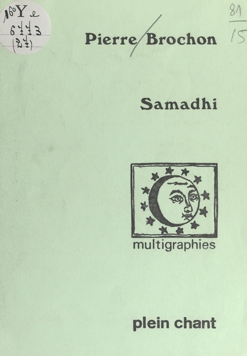 Couverture ebook de Samadhi, de Pierre Brochon