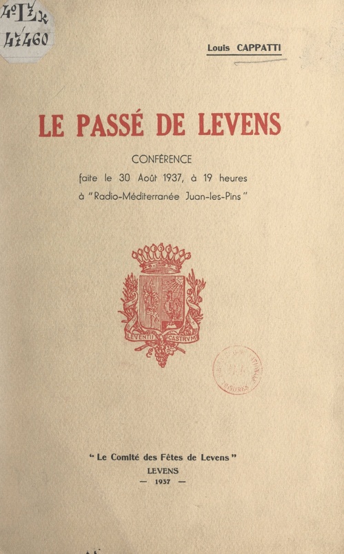 ebook cover of Le passé de Levens, by Louis Cappatti